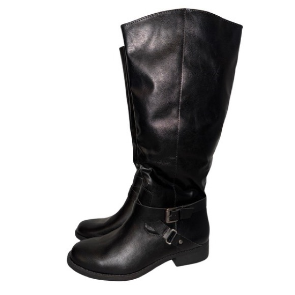 Style & Co. Shoes - Style&Co. Women’s Marilee Leather motorcycle boot. Size:9 Color:Black